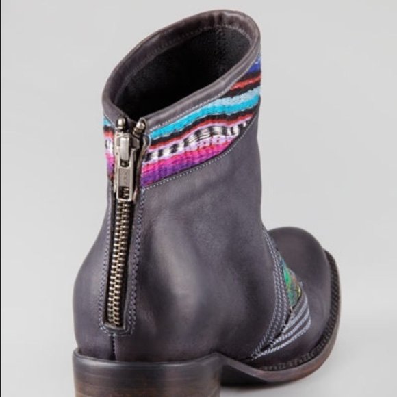 Last Chance Rare FREEBIRD by Steven Aztlo Tapestry Leather Low Boot 6 - Picture 2 of 11